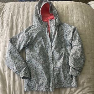 Columbia Interchange Ski Jacket gray/white/navy/peach with peach fleece| Youth L